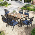PHI VILLA 7 Pieces Outdoor Dining Set by PHIVILLAThepioneerofcomfortablehouseholdsupplies