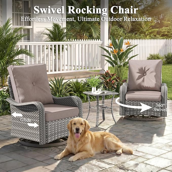 2-Seat Modern Patio Furniture Set - Image 4
