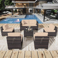 Outdoor Patio Furniture Set, 7 Pieces Outdoor Sectional Furniture Patio Sofa by ASJMR