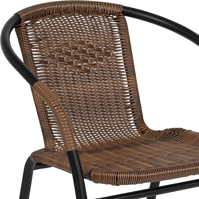 Flash Furniture Lila Modern Rattan Indoor/Outdoor Stackable Dining Chairs - Image 11