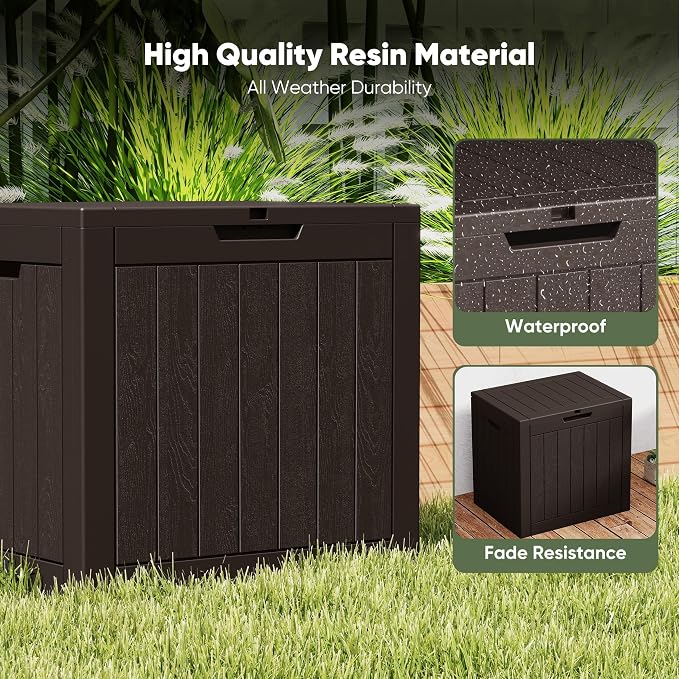 NEWBULIG 31 Gallon Outdoor Storage Box, Waterproof Deck Box - Image 4