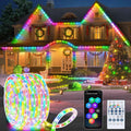 Jnaurb RGB Color Changing Rope Lights Outdoor, 66ft 200LED Smart String Lights with Remote & APP Control, Waterproof Music Sync Rope Lighting - DIY Flexible Tube LED Lights for Bedroom Garden Wedding