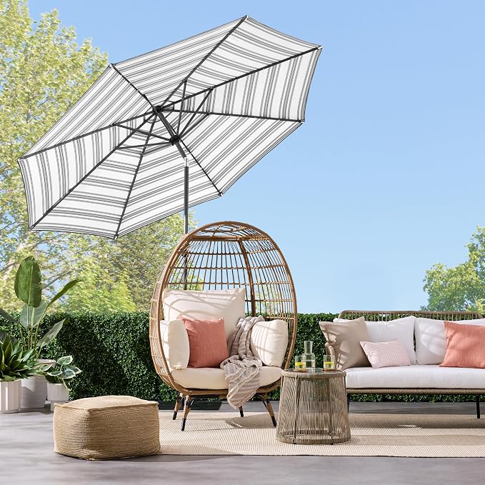 Best Choice Products 10ft Solar Polyester LED Lighted Patio Umbrella w/Tilt - Image 2