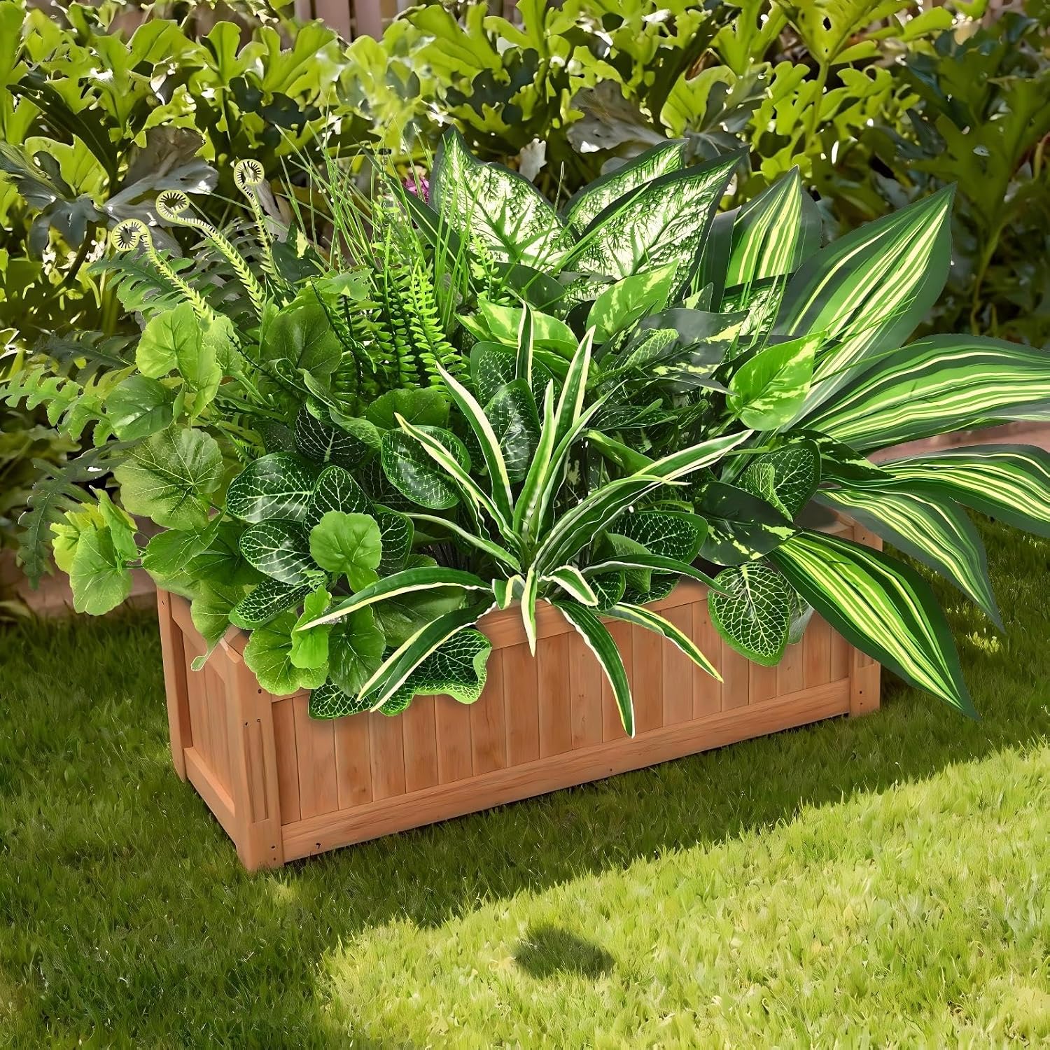 Faux Outdoor Plants, 10 Pcs UV Resistant Artificial Greenery Plants | Realistic Fake Plants, Large Bunches for Outside Patio, Porch, Garden, Window Box, Yard, Spring Summer All Seasons Decor