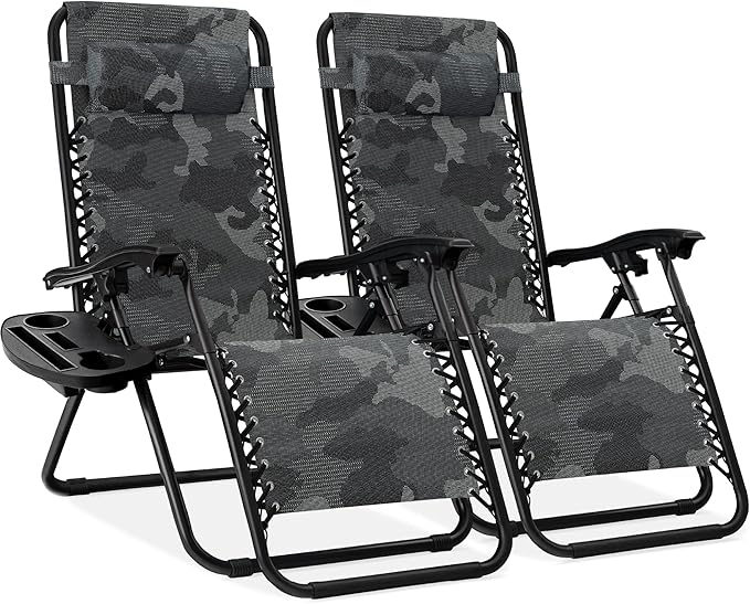 Best Choice Products Set of 2 Adjustable Steel Mesh Zero Gravity Lounge Chair by BestChoiceProducts