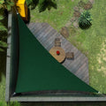 Amgo Custom Size 11' x 16' x 19.4' Green Right Triangle Sun Shade Sail Order to by Amgo