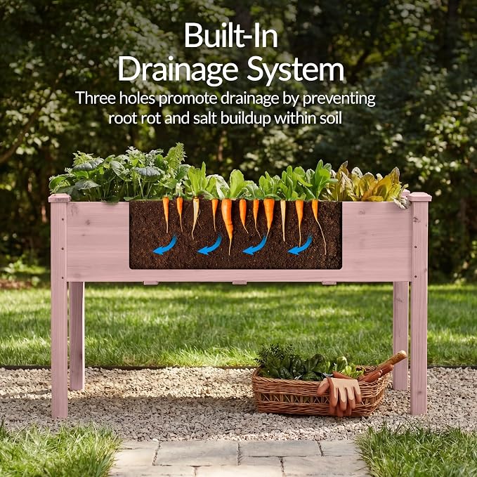Best Choice Products 48x24x30in Raised Garden Bed, Elevated Wood Planter Box - Image 4