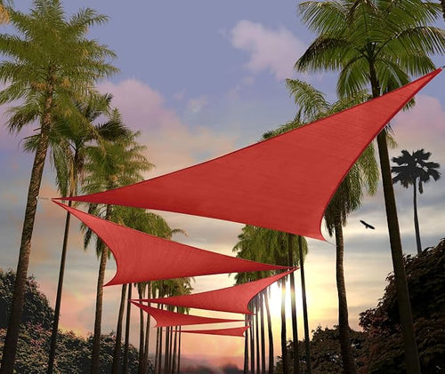 Amgo Custom Size 17' x 17' x 17' Red Triangle Sun Shade Sail UPF50+ AGTAPRT12 by Amgo