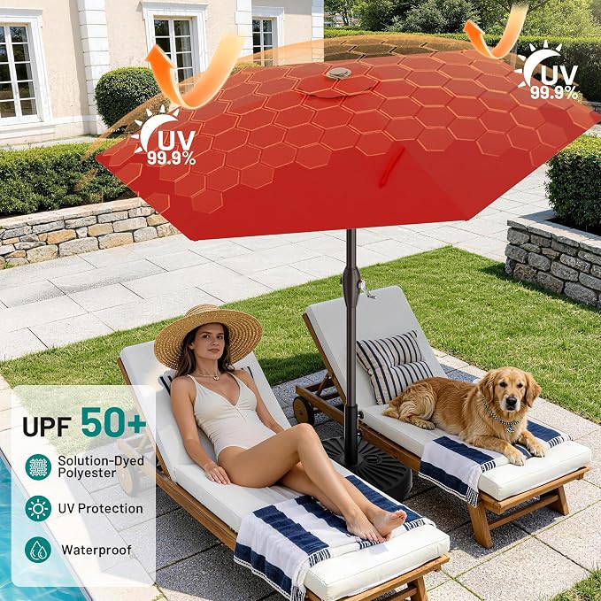 AreShark 7.5FT Patio Umbrella Table Market Umbrella - Image 7