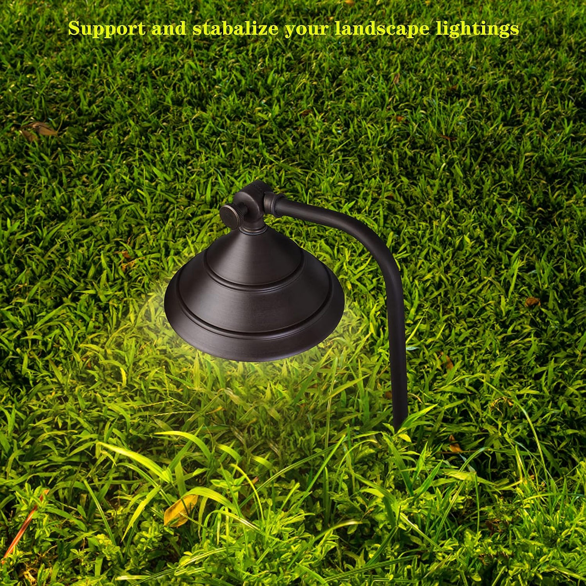 Ground Stake Spike for Outdoor Landscape Spot Path Solar Flood Light Replacement Light Stake Spike Part Holder, 1/2"-14 NPSM Thread Compatible with Kichler Landscape Lighting