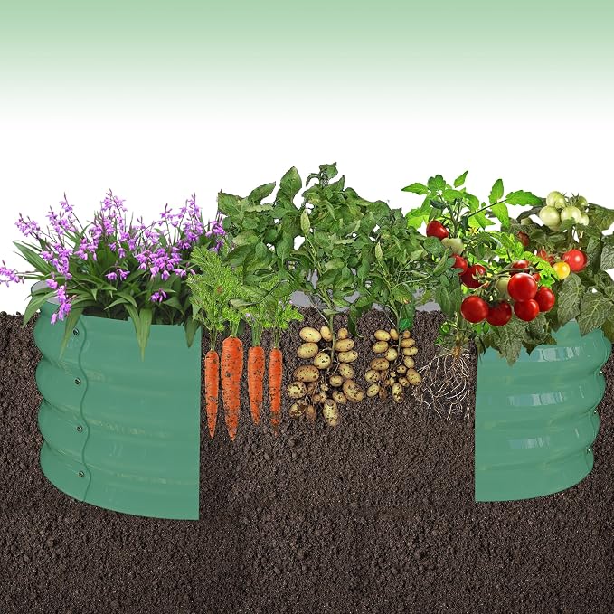 GarveeLife 2-Pack Galvanized Raised Garden Bed – Rust-Resistant Petal-Shaped - Image 6