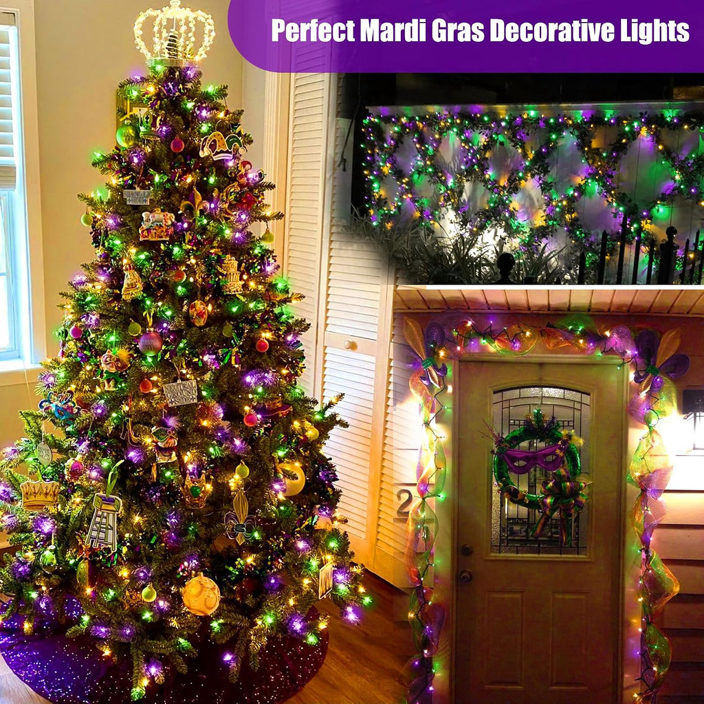 Brizled Halloween Lights Outdoor, Orange Purple Tree Lights, 200 LED, 66 ft | Color Changing Christmas Lights Indoor, Music Sync, 120+ Modes Dimmable Remote Mini Light with Timer for Garland Window Yard