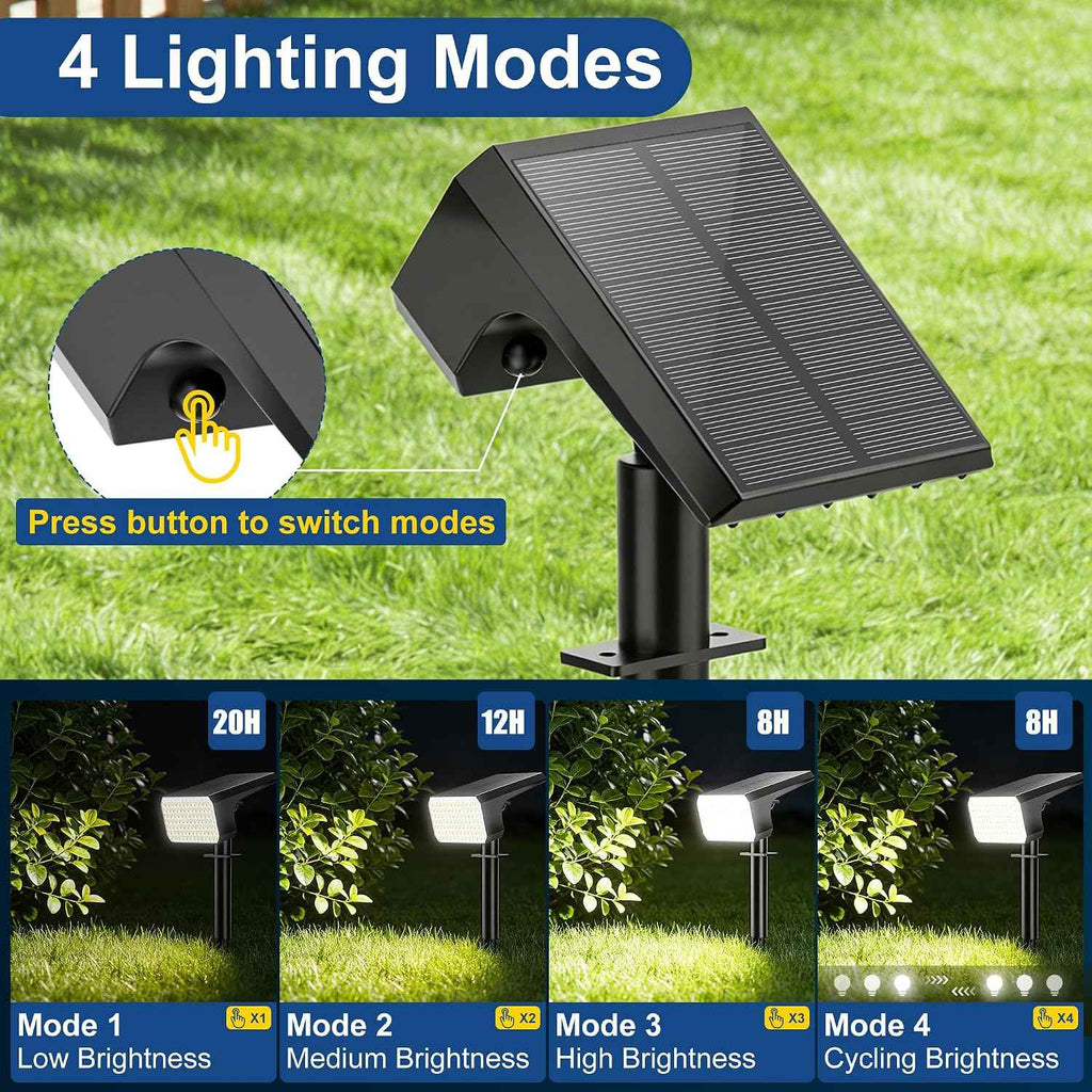 LANSOW 12 Pack Solar Spot Lights Outdoor Waterproof IP65, (90 LED/4 Modes) Solar Landscape Spotlights, 2-in-1 Solar Powered Flood Lights for Yard Garden Pathway Outside Tree, Auto ON/Off(Cool White)