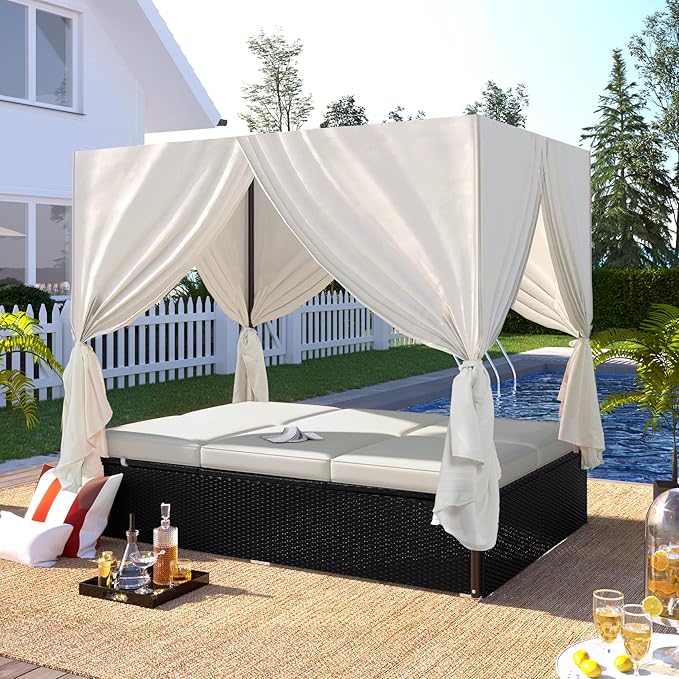 Wicker Metal Outdoor Patio Daybed by Merax