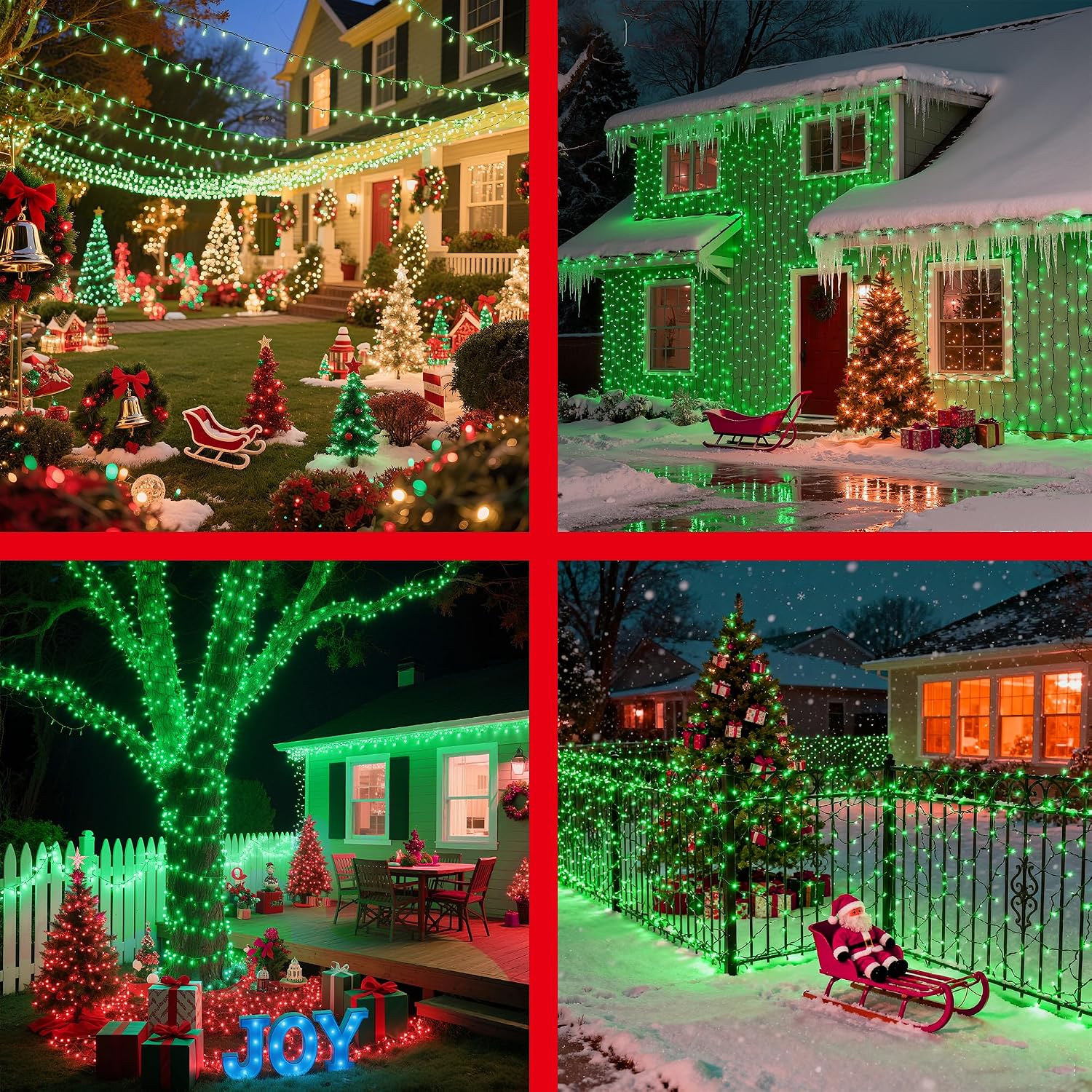350 LED 90FT Christmas Lights, 12 Modes Christmas String Lights, Plug-In | Green String Lights with Timer, Dimming and Weather-Resistant Construction for Trees, Windows, Mantels, Bedrooms and Patios.