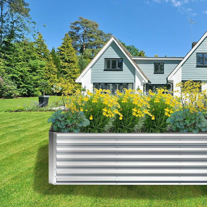 4x2x2FT Galvanized Raised Garden Bed, Planter Raised Beds-Metal Garden Box - Image 8