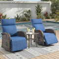 3 Pieces Zero Gravity Patio Swivel Rocking Recliner Chairs Set of 2 by JelwalyPatioFurnitureSet