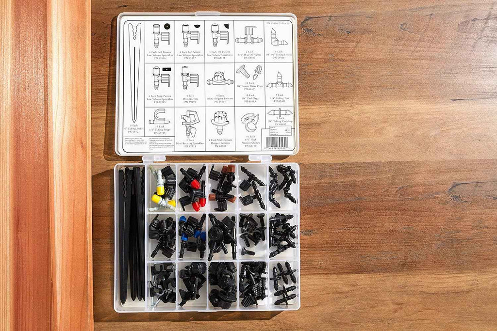 Orbit 69500 92-Piece Drip Irrigation Assortment Kit, Black