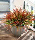 Ivydale 12Pcs Fake Plants Outdoor Artificial Plastic Grass Fall Decoration UV Resistant Faux Greenery Stems Bushes Outside Fake Plants for Planters Patio Porch Window Box Pathway Garden Home Decor