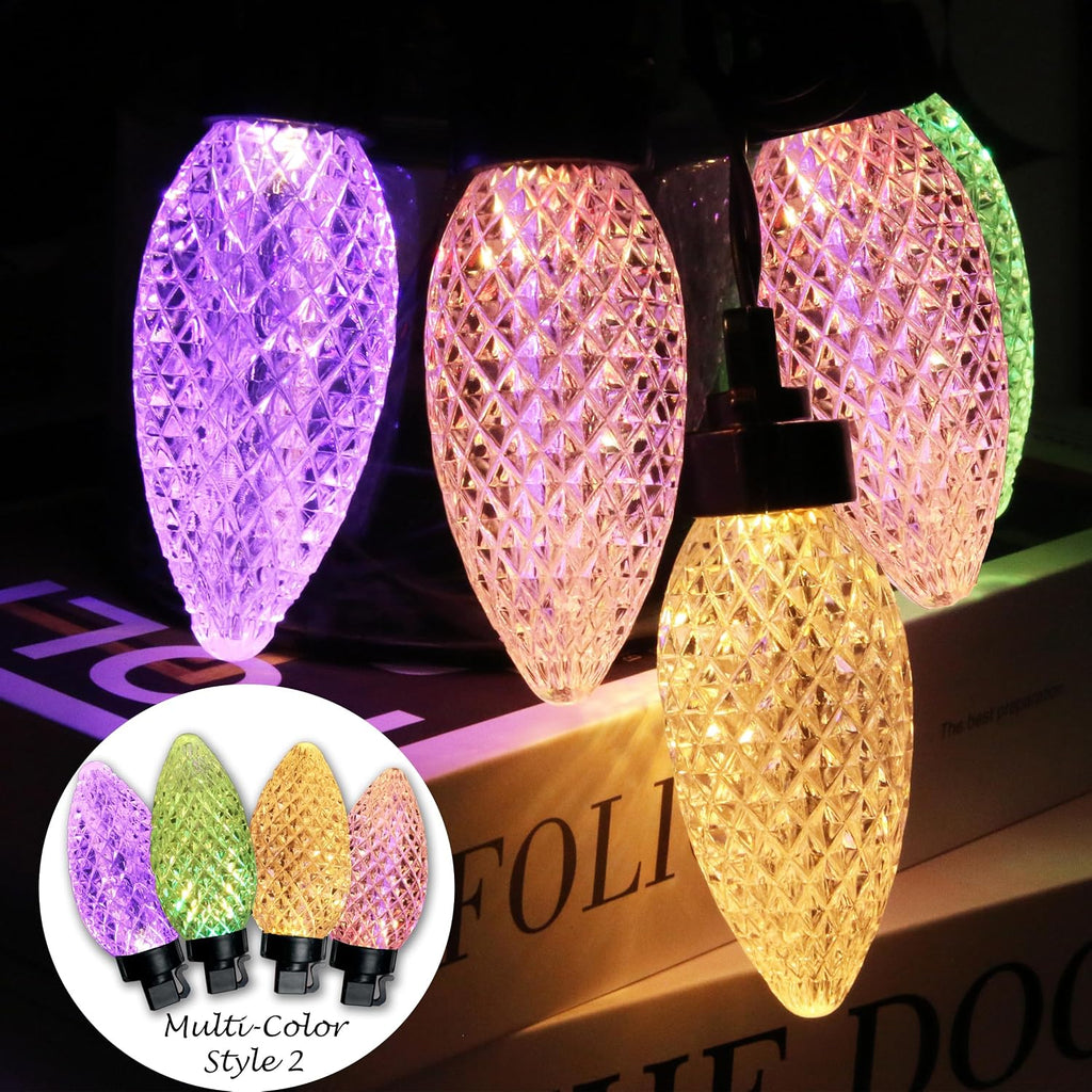 AWQ 20 LED 41 FT Christmas String Lights Oversize Pinecone for Xmas Decor | Christmas Lights Twinkle String Lights Plug in 11 Modes Timer&Memory Function Extendable for Outdoor Christmas Decorations