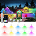 DeckTok Permanent Christmas Lights Outdoor, 100ft RGB & 60pcs LED Lights | 79 Scene Modes with Timer for Smart Outdoor Christmas Decorations, IP67 Waterproof Works with Alexa and Google Assistant