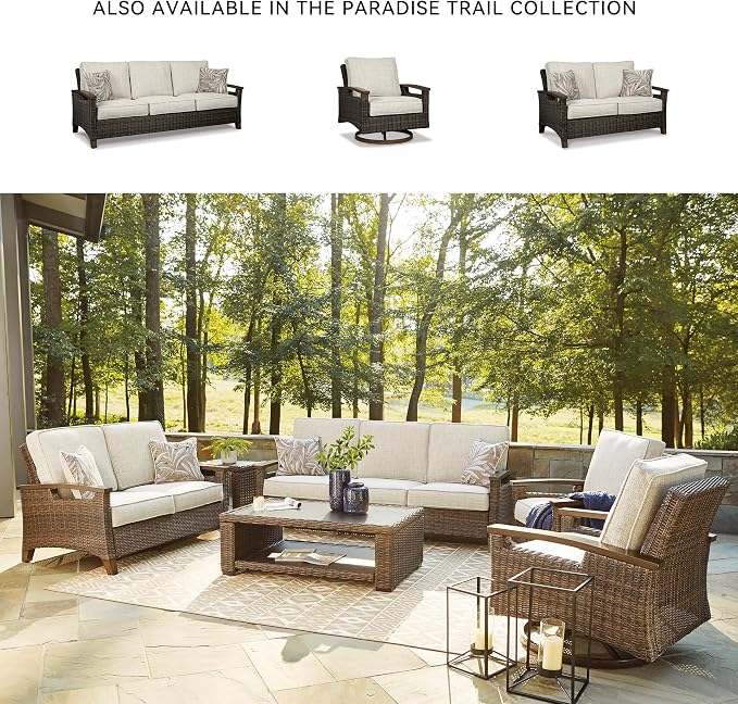 Signature Design by Ashley Paradise Trail Outdoor Loveseat - Image 5