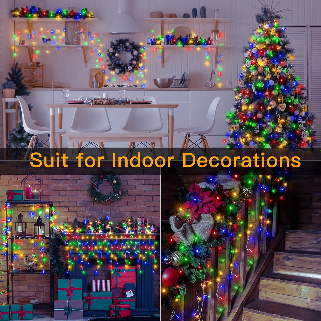 Ollny Icicle Lights for Outside 504LED 41FT, Multicolor Christmas Light with Remote 8Modes Timers Waterproof, Plug in Connectable Hanging Lights for Outdoor Indoor House Roof Holiday