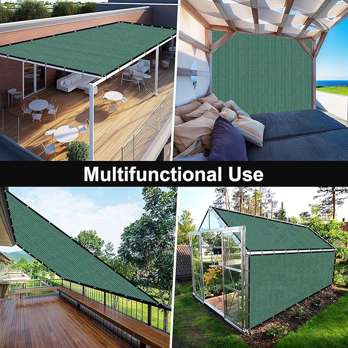 Artpuch 90% Sun Shade Cloth, 6 x 12 FT Pergola Shade Cover Canopy - Image 8