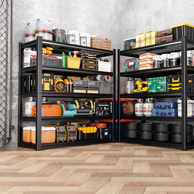 78" H Garage Shelving Heavy Duty Storage Shelves, Adjustable Metal Shelving Unit - Image 8