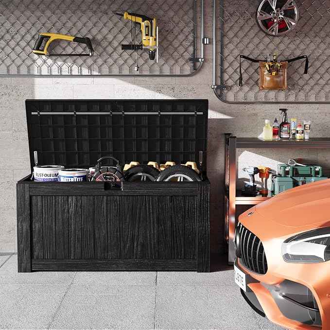 Greesum Outdoor Storage Box 120 Gallon Storage Bin