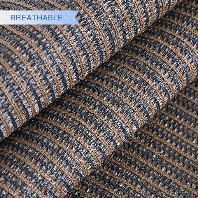 E&K Sunrise 27' x 27' x 27' Sun Shade Sail Triangle Canopy Shade Cover UV Block - Image 3