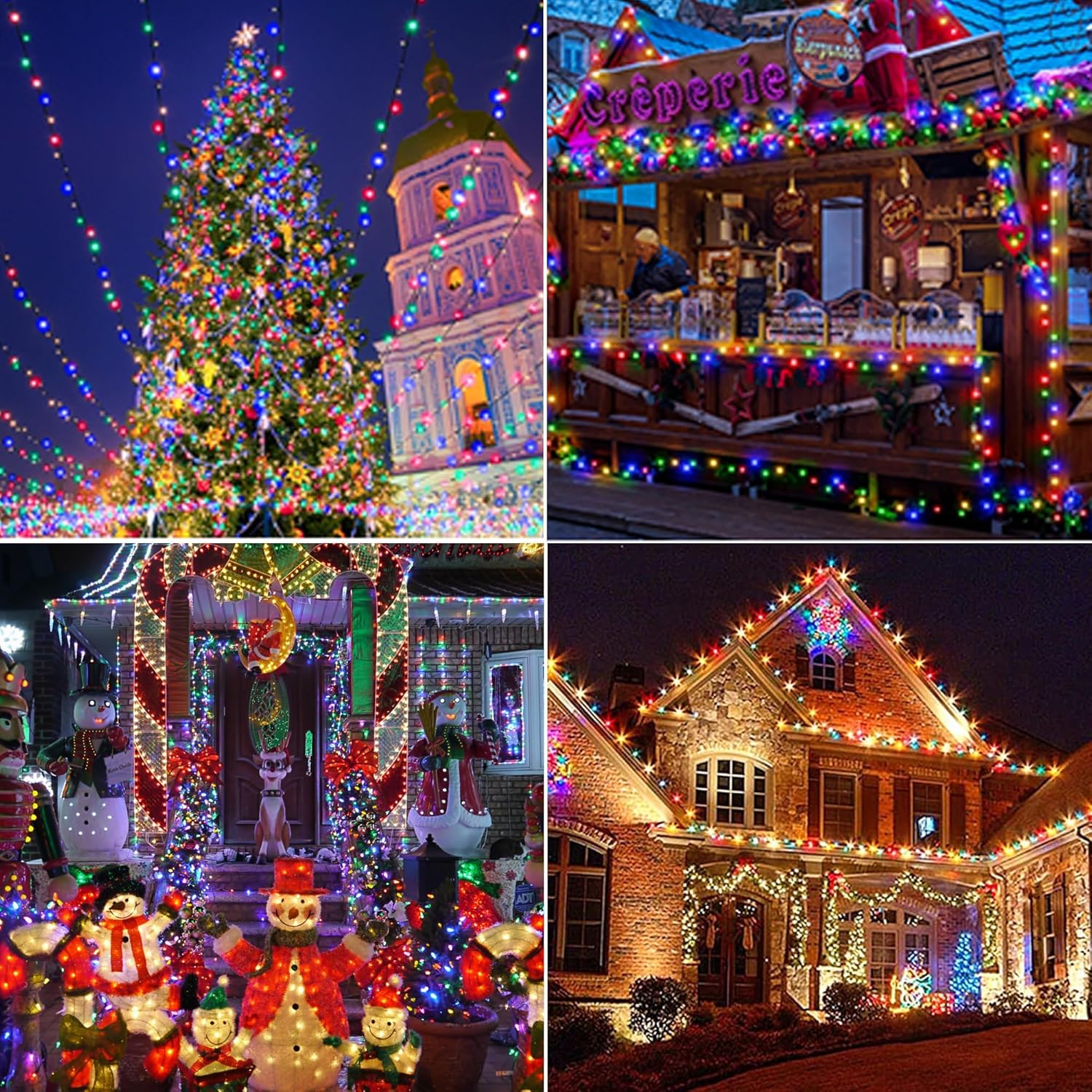 Joomer Solar Christmas Lights Outdoor, 2PACK Total 144FT 400LED, Blue | 8 Lighting Modes Fairy Twinkle Lights,Outdoor Xmas Decor for Tree, Yard, Patio, Garden, Winter Holiday & Christmas Decor