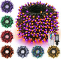 Toodour Halloween Lights RGB String Light, 131ft 350LED Orange Purple Light | Remote & Timer, Waterproof, Color Changing Twinkle Tree Lights for Home Porch Party Holiday Indoor Outdoor Halloween Decor