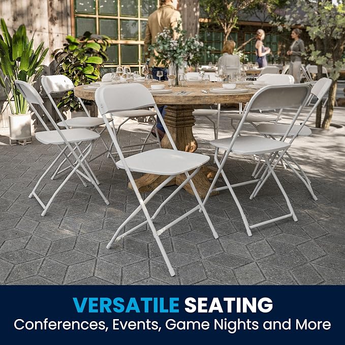 Flash Furniture Hercules Set of 10 Indoor/Outdoor Heavy-Duty Plastic Folding - Image 10
