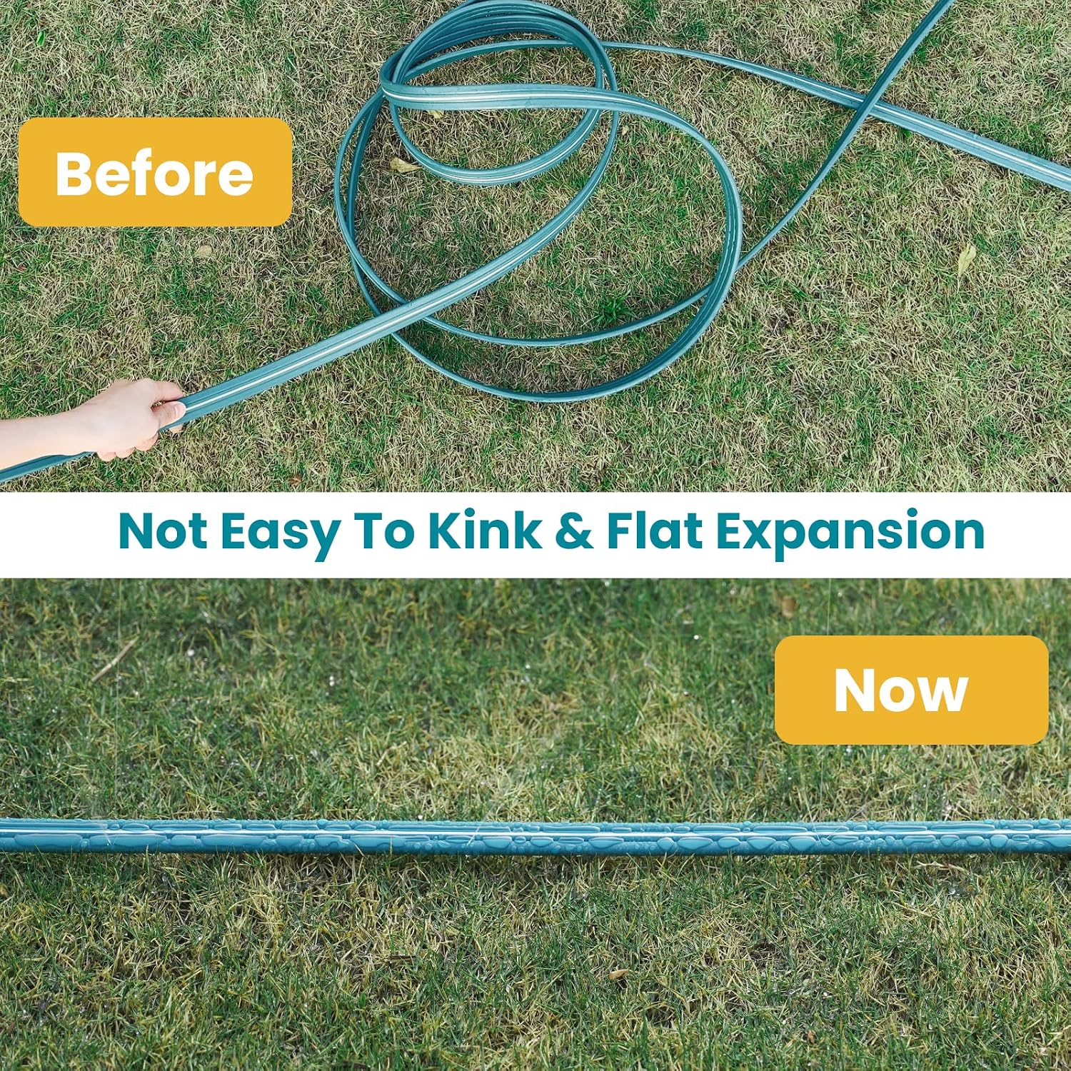 LINEX Sprinkler Soaker Hose 25 ft for Garden Lawn Watering Hose with Hose Stakes