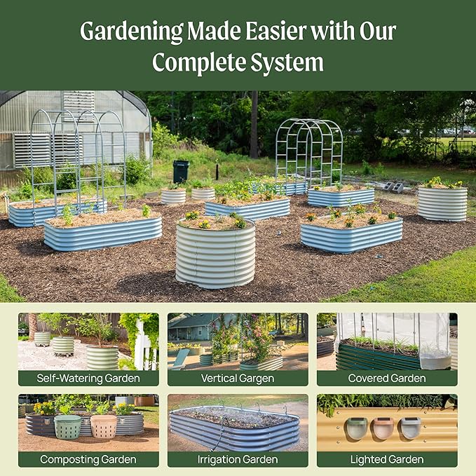 Vego garden 26" Extra Tall Raised Garden Bed Kits, 9 in 1 Modular Raised - Image 8