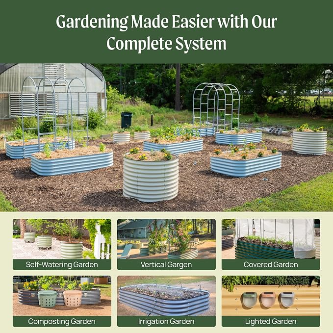 Vego garden 26" Extra Tall Raised Garden Bed Kits, 4 in 1 Modular Raised - Image 8