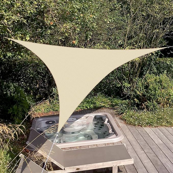 Patio Paradise 20' x 20' x 19'10" Sun Shade Sail Triangle Canopy, Permeable - Image 5
