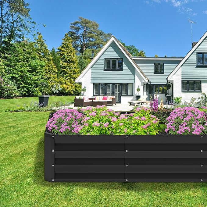 2PCS 8x2x1FT Galvanized Raised Garden Bed, Planter Raised Beds-Metal Garden Box - Image 8