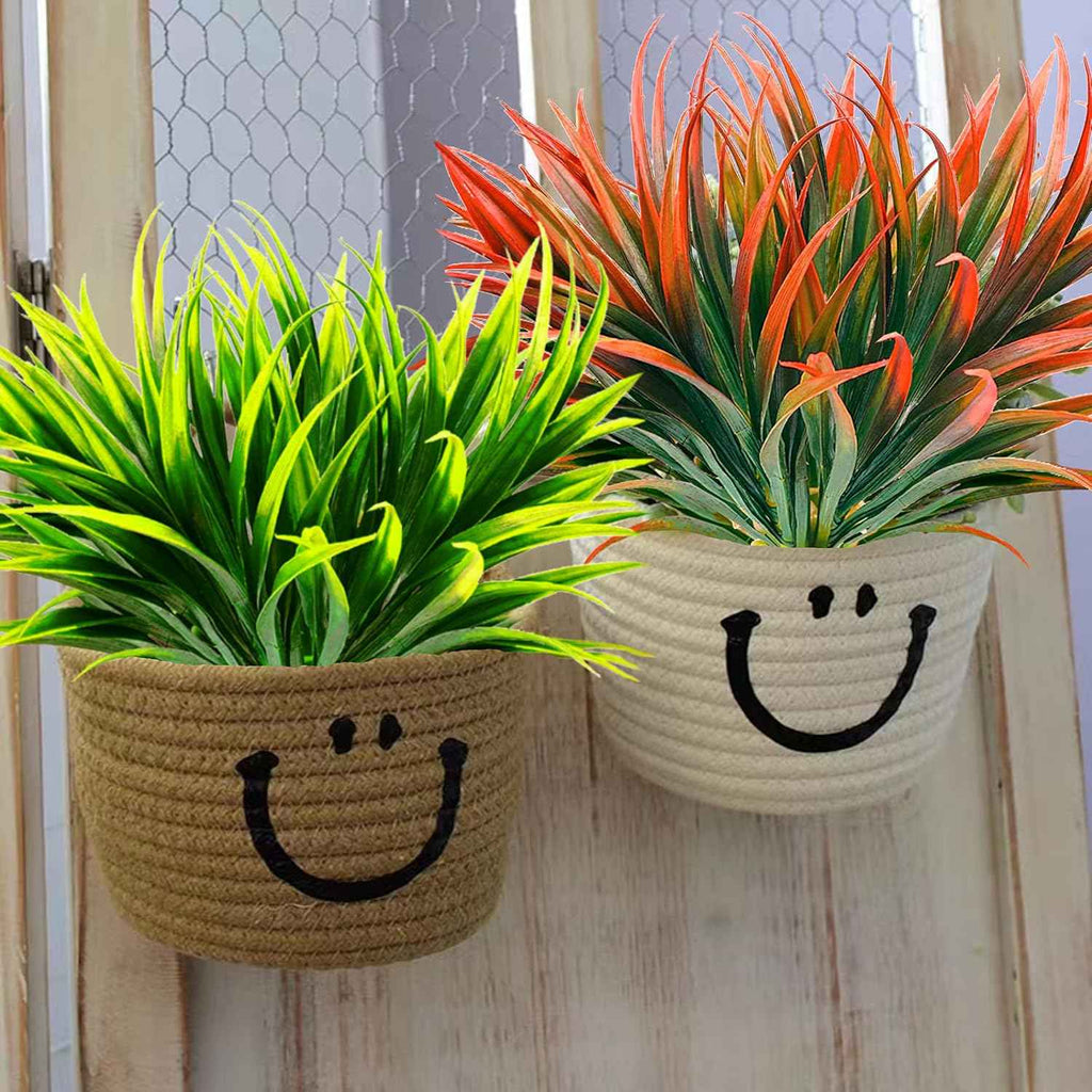 8 Pcs Artificial Plants Outdoor, UV Resistant, Fake Tropical Plants | Artificial Flowers for Outdoors, Red Artificial Tall Grass Plant Outdoor, Realistic, for Outdoor Planter Pot Ground