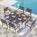 PHI VILLA 7 Pcs Patio Dining Set, Outdoor Table Chair Set by PHIVILLAThepioneerofcomfortablehouseholdsupplies
