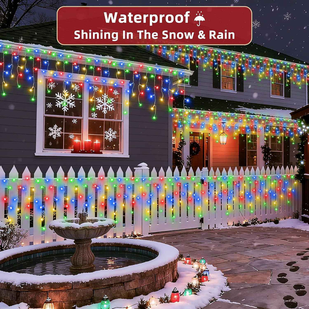 1620 LED Christmas Lights Outdoor 164 FT with 360Drops, Christmas Decorations Hanging Lights 12 Modes, Dimmable Outsite Fairy String Lights for Wedding Party Holiday Winter Wonderland Decor Multicolor