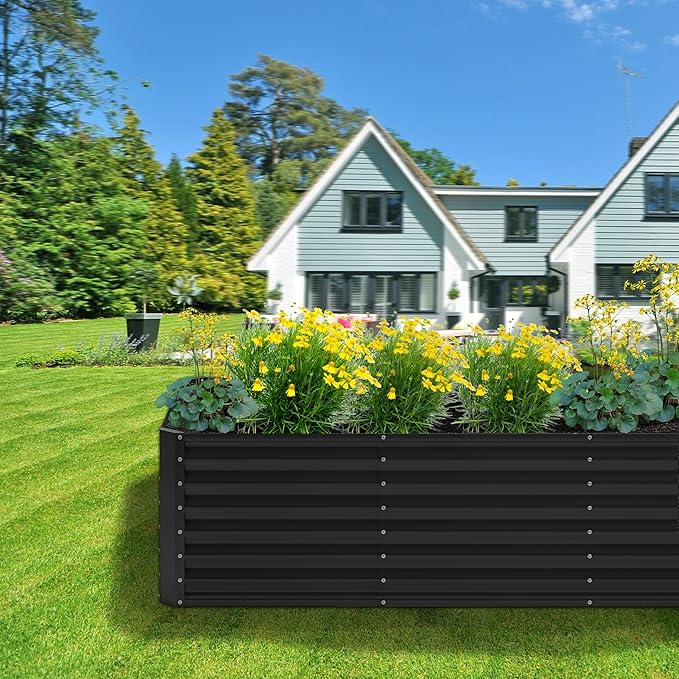 8x2x2FT Galvanized Raised Garden Bed, Planter Raised Beds-Metal Garden Box - Image 7