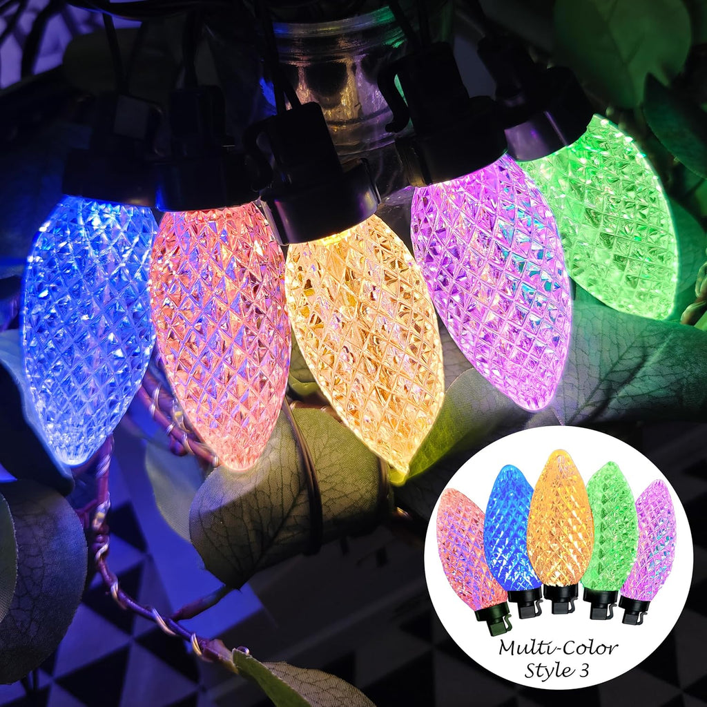 AWQ 20 LED 41 FT Christmas String Lights Oversize Pinecone for Xmas Decor | Christmas Lights Twinkle String Lights Plug in 11 Modes Timer&Memory Function Extendable for Outdoor Christmas Decorations
