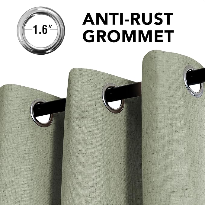 H.VERSAILTEX Linen Curtains 100% Blackout Curtains - Image 3