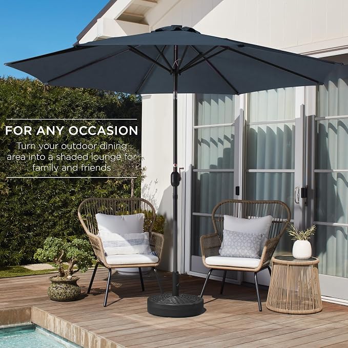 Best Choice Products 10ft Outdoor Table Compatible Steel Polyester Market Patio - Image 3