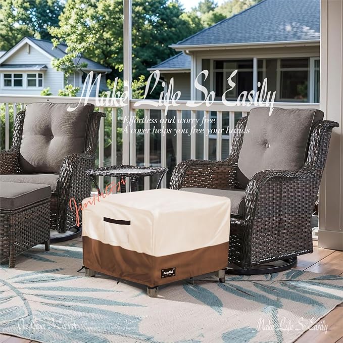 JinHrtoyi Patio Square Table Cover, 22Wx22Dx18H Inches 100% Waterproof Heavy - Image 4