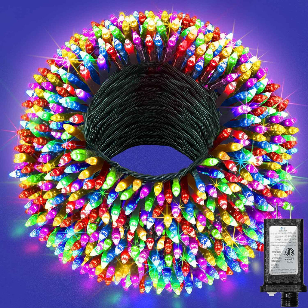 240FT Christmas Lights Outdoor, 750 LED Christmas Tree Decoration Lights with 12 Modes & Timer Memory, Dimmable Plug In Waterproof LED Xmas Light for Yard Trees Wedding Party Holiday Multicolor