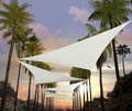 Amgo 18' x 18' x 18' White Triangle Sun Shade Sail UPF50+ Canopy Awning AGSLT by Amgo
