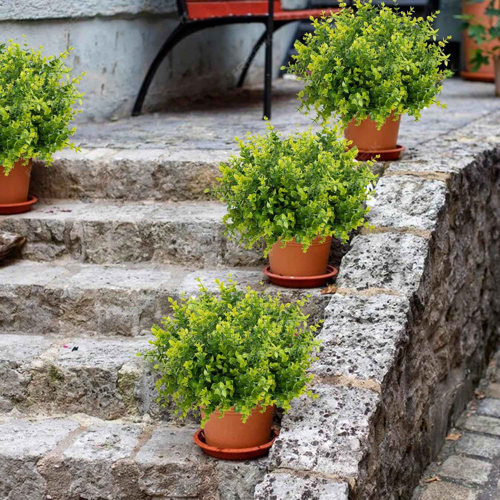 NETAP Outdoor Artificial Flowers UV Resistant, 20 Bundles Fake Realistic Floral Greenery Plants for Outside Porch, Window Boxes, Garden, Yard, Inside Home Table Decor, Green